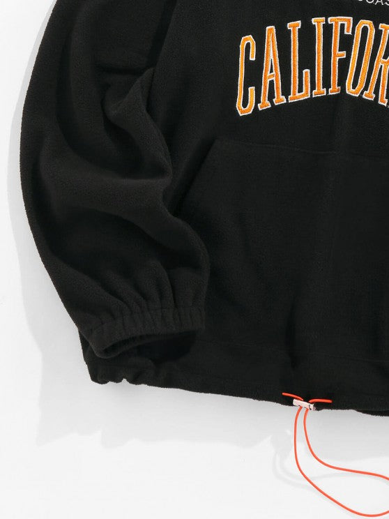 Letters Embroidered Sweatshirt And Sports Pants Set - Grafton Collection