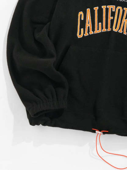 Letters Embroidered Sweatshirt And Sports Pants Set - Grafton Collection