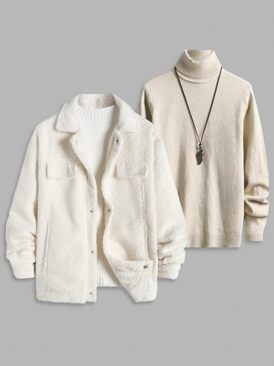 Button Jacket With Sweater Set - Grafton Collection