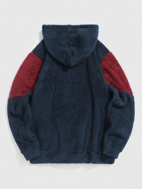 Pullover Hoodie And Fluffy Teddy Beam Feet Pants Set - Grafton Collection