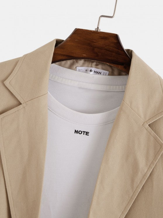 Flap Pocket Casual Blazers With Chino Pants Set - Grafton Collection