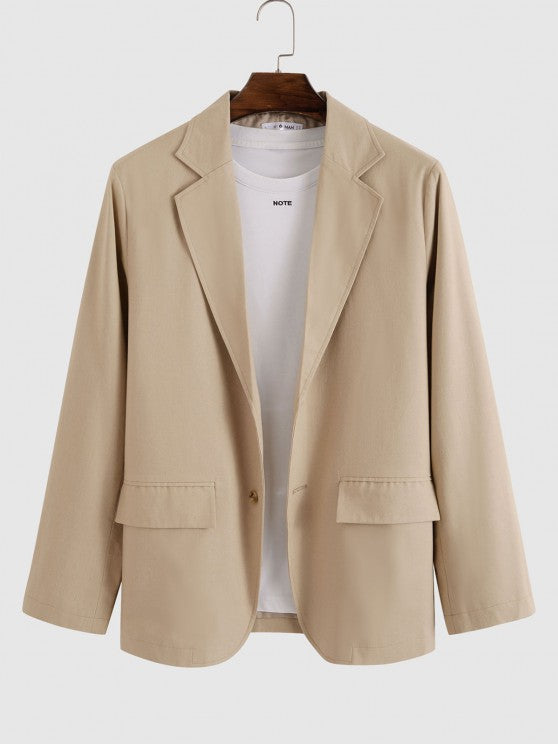 Flap Pocket Casual Blazers With Chino Pants Set - Grafton Collection