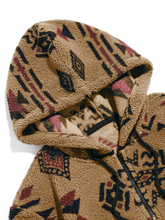 Printed Hoodie And Beam Pants Set - Grafton Collection