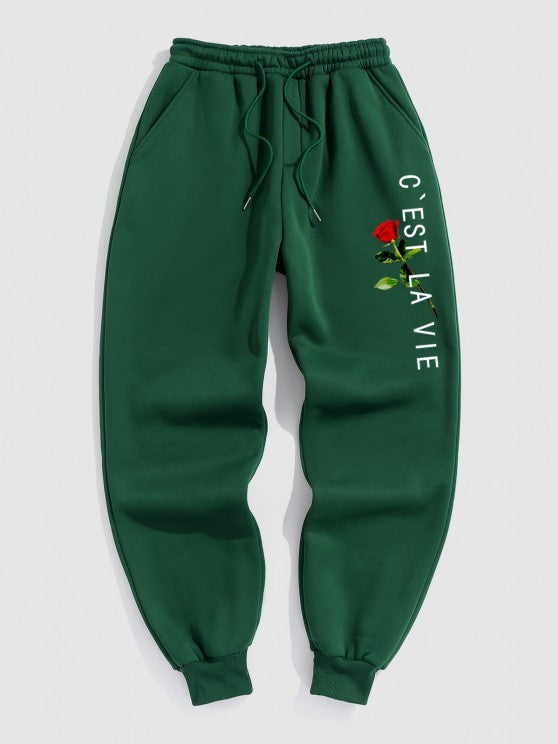 Graphic Fleece Thermal Hoodie And Jogger Pants Set - Grafton Collection