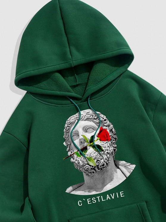 Graphic Fleece Thermal Hoodie And Jogger Pants Set - Grafton Collection