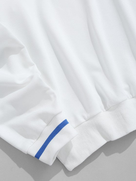 Letter Printed Sweatshirt And Jogger Pants - Grafton Collection