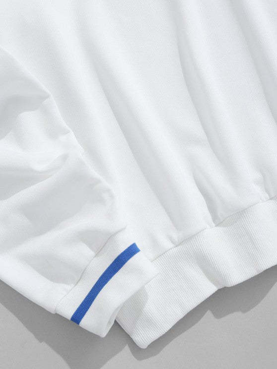 Letter Printed Sweatshirt And Jogger Pants - Grafton Collection