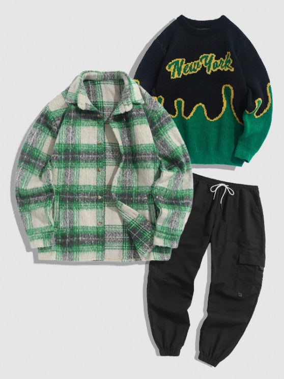 New York Pattern Shacket And Cargo Pants - Grafton Collection