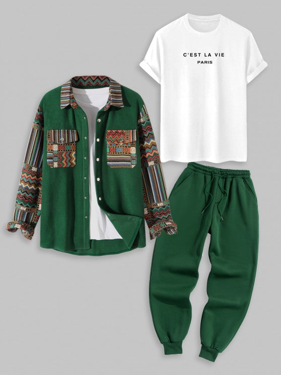 Ethnic Aztec Print Fleece Set - Grafton Collection