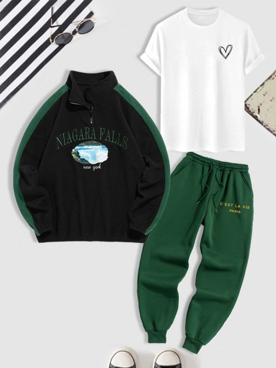 Embroidery Hoodie And Jogger Pants - Grafton Collection