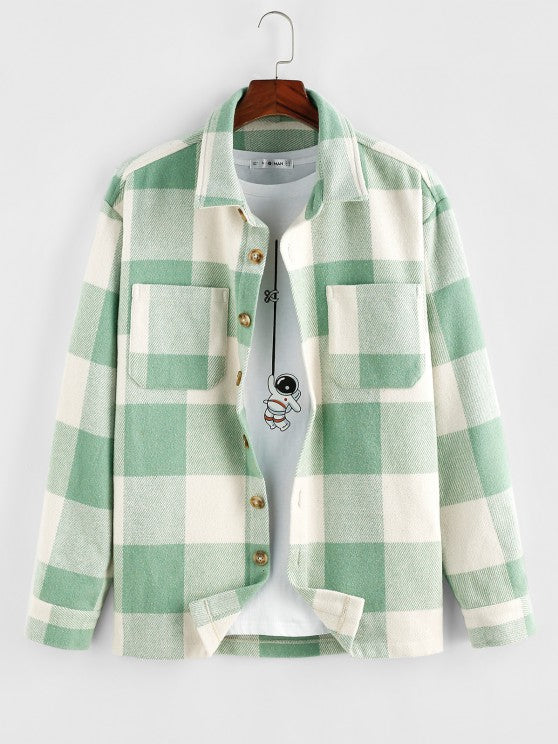 Plaid Pattern Shirt With Cargo Pants - Grafton Collection