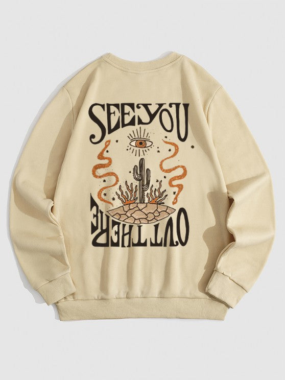 Letter Sweatshirt And Pants Set - Grafton Collection