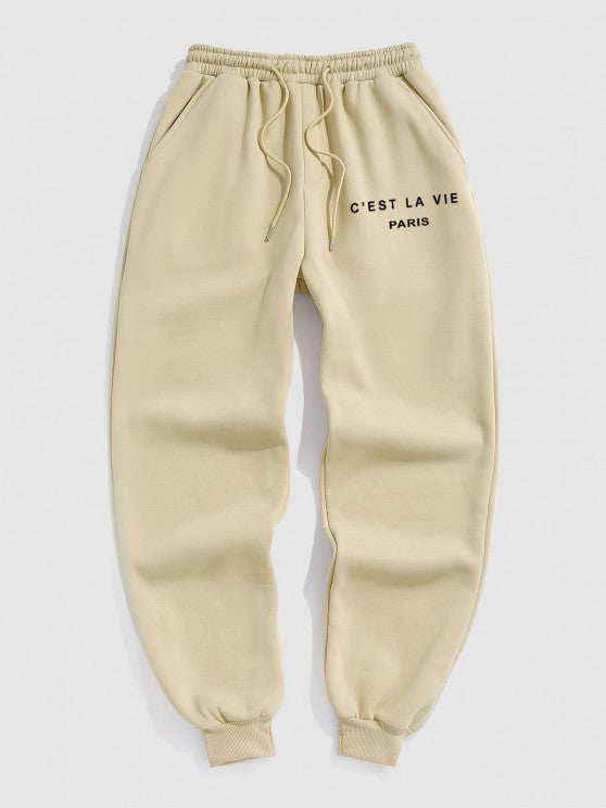 Letter Sweatshirt And Pants Set - Grafton Collection