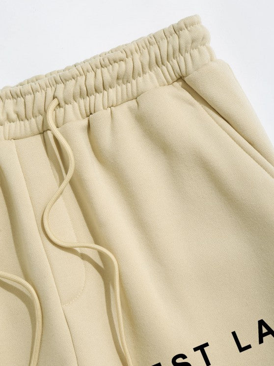 Letter Sweatshirt And Pants Set - Grafton Collection