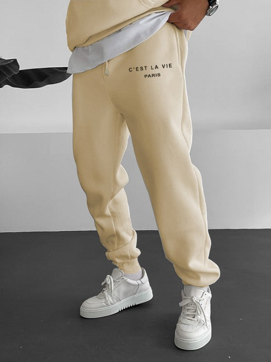 Letter Sweatshirt And Pants Set - Grafton Collection