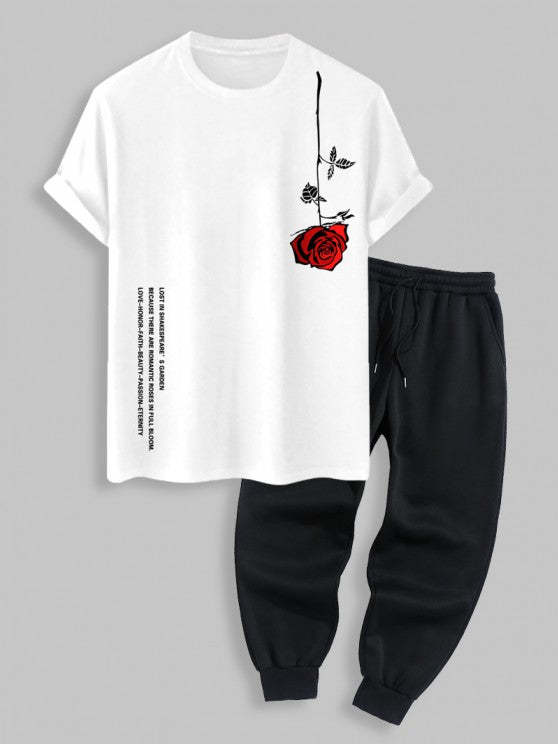 Short Sleeve T Shirt With Sweatpants Set - Grafton Collection