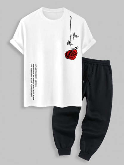 Short Sleeve T Shirt With Sweatpants Set - Grafton Collection