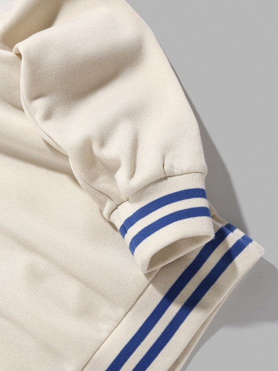 Printed Polo Sweatshirt And Cargo Pants Set - Grafton Collection