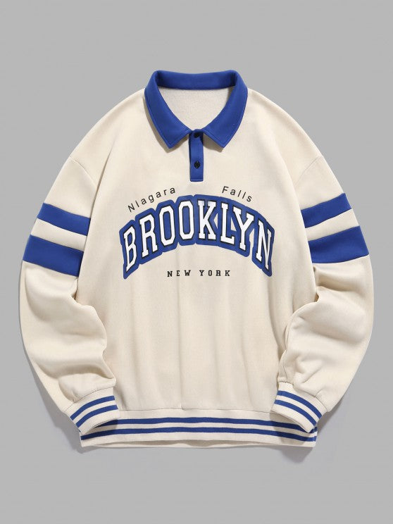 Printed Polo Sweatshirt And Cargo Pants Set - Grafton Collection