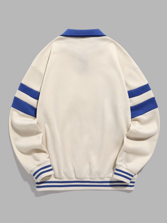 Printed Polo Sweatshirt And Cargo Pants Set - Grafton Collection