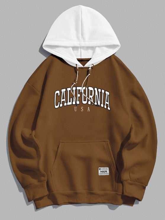 Letter Pattern Hoodie And Cargo Pants - Grafton Collection
