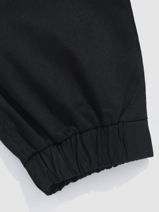 Letter Printed T Shirt And Cargo Pants Set - Grafton Collection