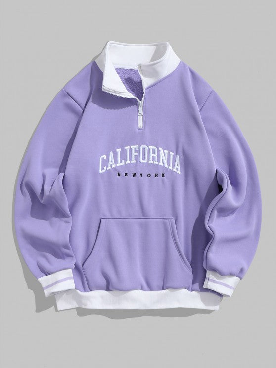 Collared Sweatshirt With Straight Jeans Set - Grafton Collection