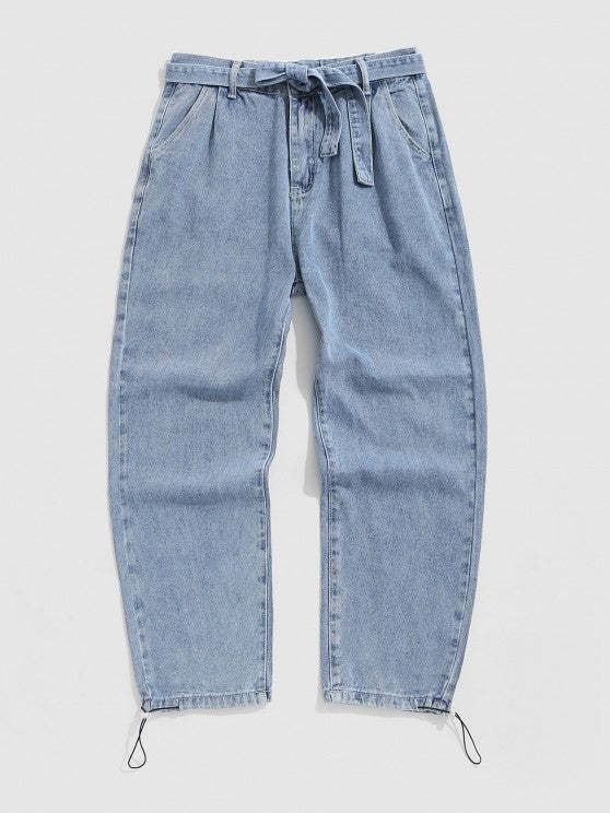 Collared Sweatshirt With Straight Jeans Set - Grafton Collection
