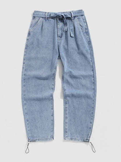 Collared Sweatshirt With Straight Jeans Set - Grafton Collection