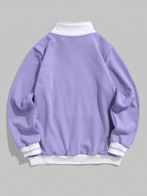 Collared Sweatshirt With Straight Jeans Set - Grafton Collection