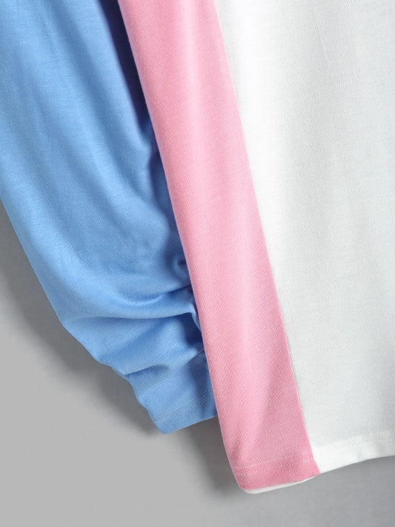 T Shirt With Letter Drawstring Cargo Pants Set - Grafton Collection