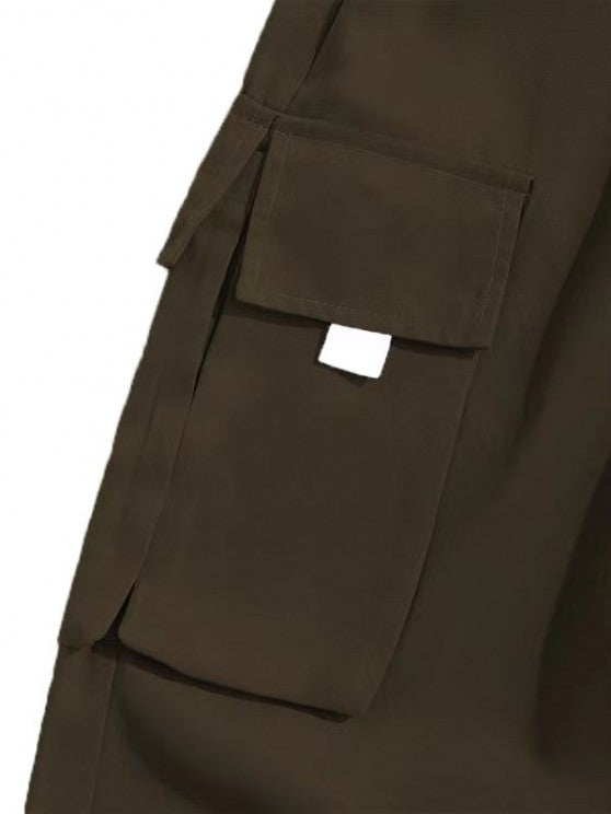 Letter Pattern Hoodie And Cargo Pants - Grafton Collection