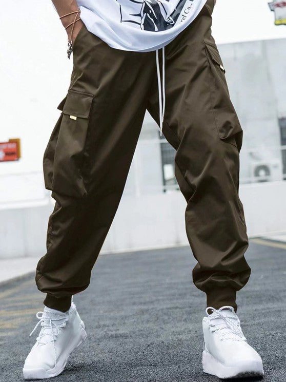 Letter Pattern Hoodie And Cargo Pants - Grafton Collection