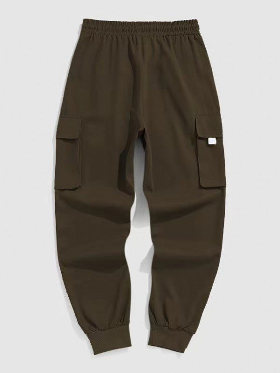 Letter Pattern Hoodie And Cargo Pants - Grafton Collection