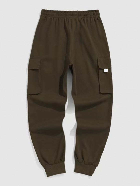 Letter Pattern Hoodie And Cargo Pants - Grafton Collection