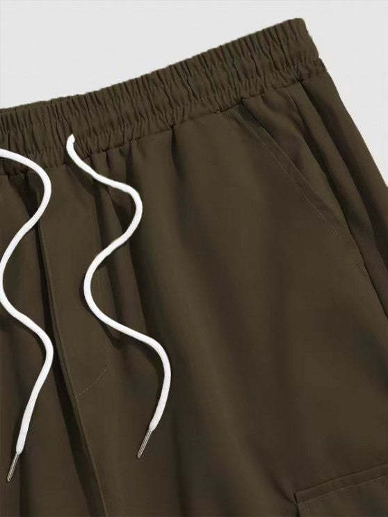 Letter Pattern Hoodie And Cargo Pants - Grafton Collection