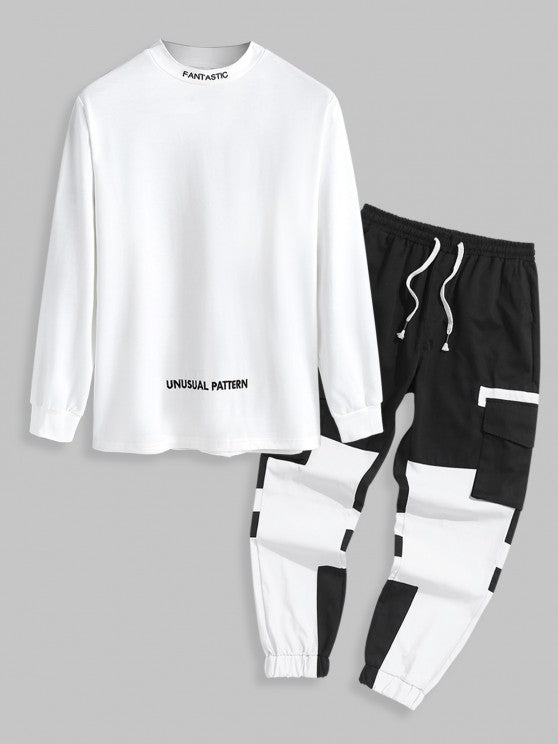 Long Sleeve T Shirt And Cargo Pants Set - Grafton Collection