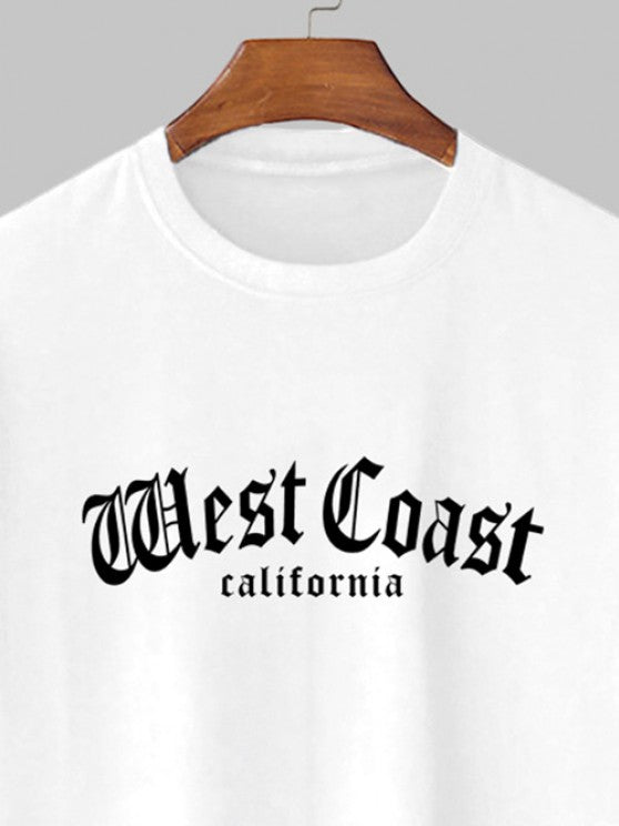 Coast Graphic Printed T Shirt With Cargo Pants - Grafton Collection