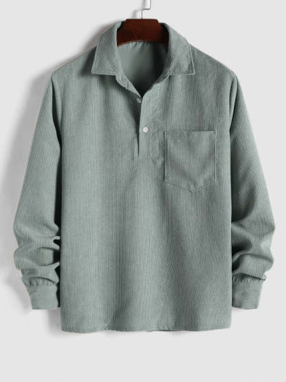 Long Sleeves Popover Shirt And Pants Set - Grafton Collection