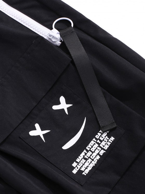 Smiley Graphic Cargo Pants Set - Grafton Collection