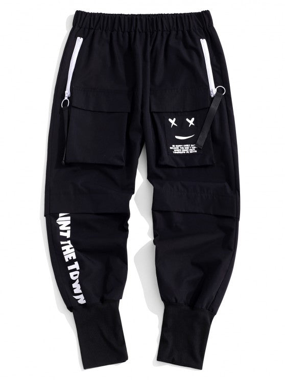 Smiley Graphic Cargo Pants Set - Grafton Collection