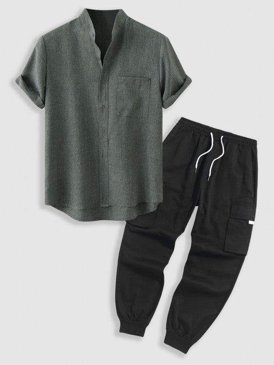 Shirt With Drawstring Pants Set - Grafton Collection
