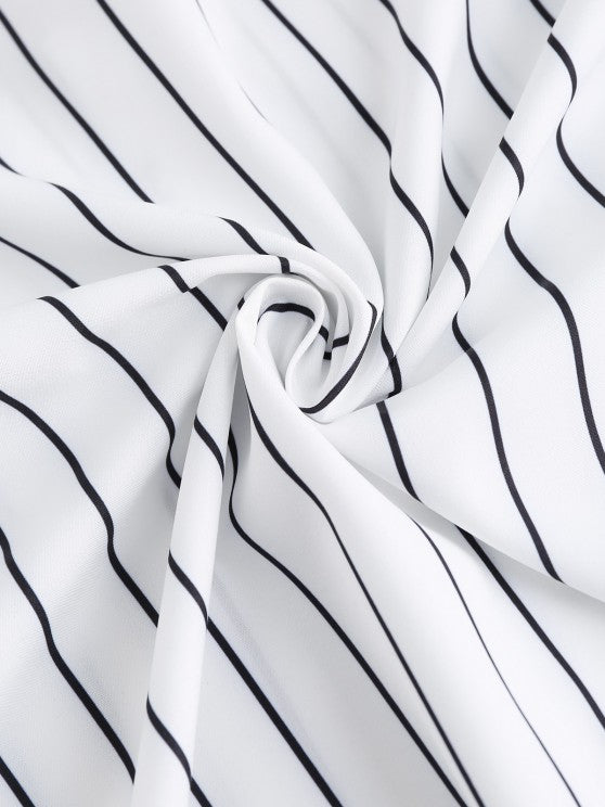 Brooklyn Striped Pattern Shirt And Shorts Set - Grafton Collection