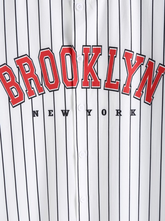 Brooklyn Striped Pattern Shirt And Shorts Set - Grafton Collection