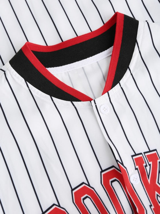 Brooklyn Striped Pattern Shirt And Shorts Set - Grafton Collection