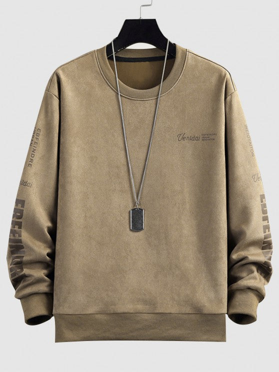 Letter Sweatshirt And Jogger Cargo Pants Set - Grafton Collection