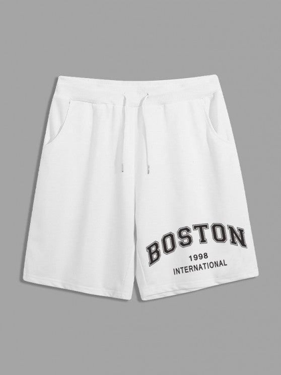 Boston Print And Pocket Shorts Set - Grafton Collection