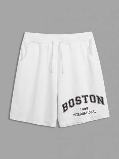 Boston Print And Pocket Shorts Set - Grafton Collection
