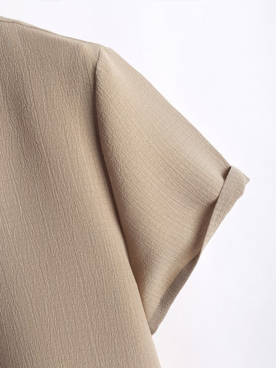 Textured Shirt And Cargo Jogger Pants - Grafton Collection