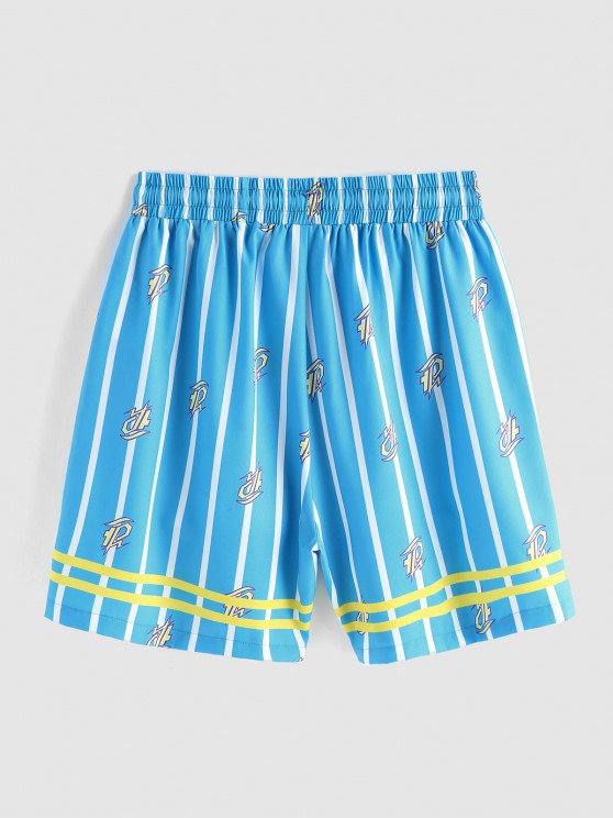 Fire Flame Striped Baseball Shirt And Shorts - Grafton Collection